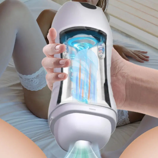 Automatic Male Masturbation Cup Sucking Vibration Penis Oral Machine Suction Blowjob Masturbator Real Vagina Vacuum Sex Toys